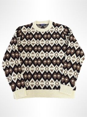 Patagonia Recycled Wool Fair Isle Pattern Sweater Size L